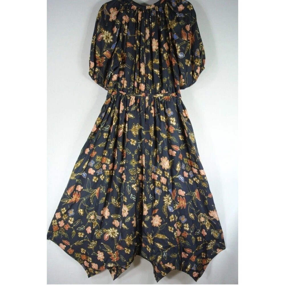 Ulla Johnson Cybil Odessa Silk Floral Puff sleeves Midi Dress Sze 6 NWT - Picture 4 of 13